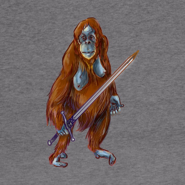 Orangutan with sword by CeaV